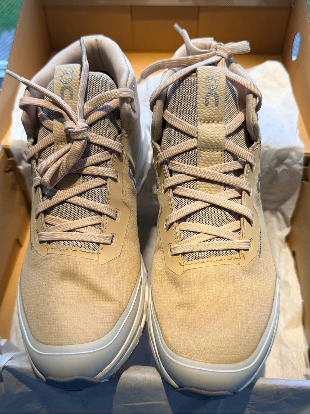 On Cloudroam Waterproof Mid-Top Sneakers in Sand - Picture 2 of 4